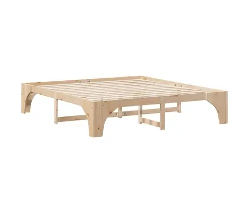 Grīdas Gultas Rāmis Brūna 180 X 200 Cm Priedes Masīvkoks Vidaxl
