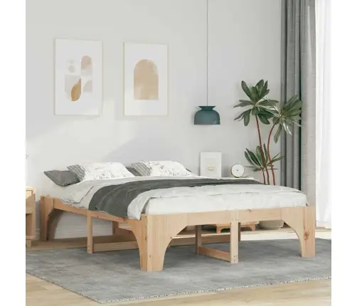 Lovos Rėmas Ruda 160 X 200 Cm Kietos Pušies Mediena