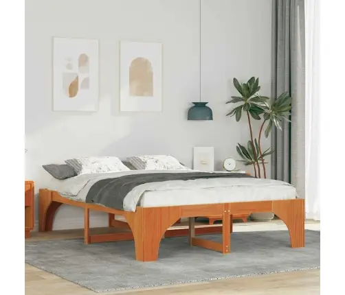 Voodi Raam Pruun 150 X 200 Cm Tahke Mänd