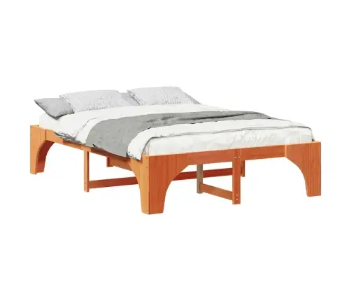 Voodi Raam Pruun 150 X 200 Cm Tahke Mänd