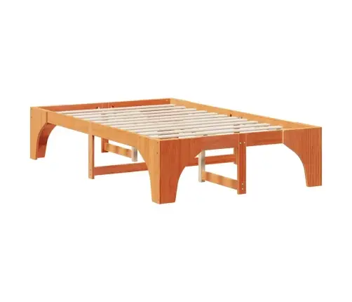 Grīdas Gultas Rāmis Brūna 120 X 200 Cm Priedes Masīvkoks Vidaxl