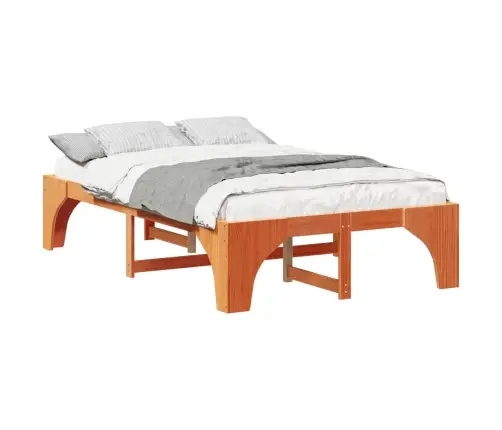 Grīdas Gultas Rāmis Brūna 120 X 200 Cm Priedes Masīvkoks Vidaxl