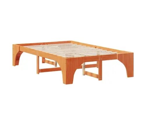 Põrandavoodiraam Ladustamisega Pruun 135 X 190 Cm Mänd