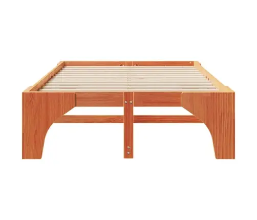 Põrandavoodiraam Ladustamisega Pruun 135 X 190 Cm Mänd