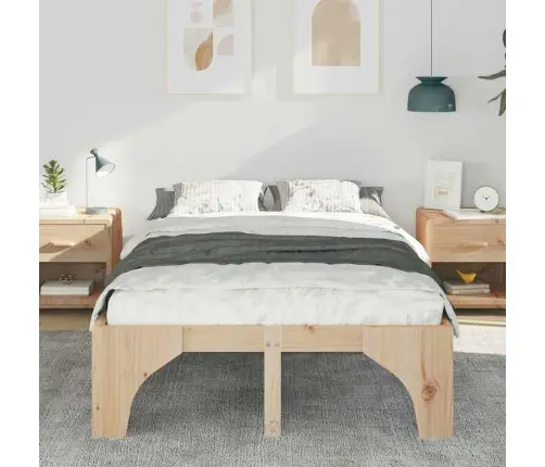 Lovos Rėmas Ruda 120 X 190 Cm Kietos Pušies Mediena