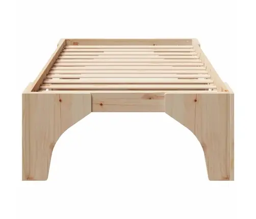 Voodi Raam Pruun 90 X 200 Cm Tahke Mänd