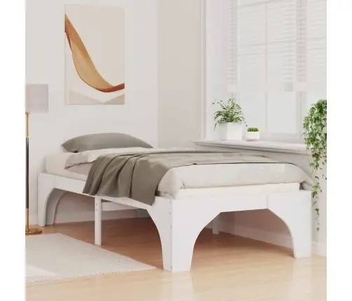 Lovos Rėmas Balta 80 X 200 Cm Kietos Pušies Mediena