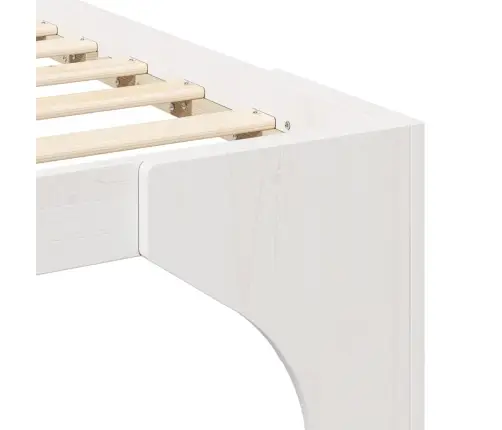 Grīdas Gultas Rāmis Balts 90 X 190 Cm Priedes Masīvkoks Vidaxl