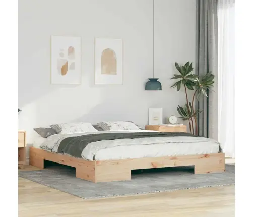 Põrandavoodiraam Ladustamisega Pruun 180 X 200 Cm Männipuit