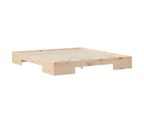 Põrandavoodiraam Ladustamisega Pruun 180 X 200 Cm Männipuit