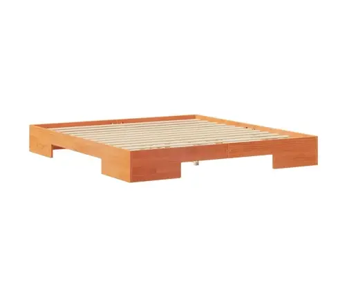 Grīdas Gultas Rāmis Brūna 180 X 200 Cm Priedes Masīvkoks Vidaxl