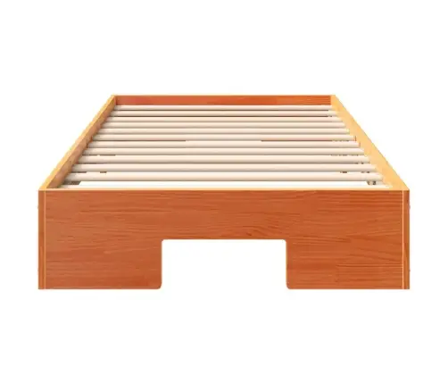 Grīdas Gultas Rāmis Brūna 90 X 200 Cm Priedes Masīvkoks Vidaxl
