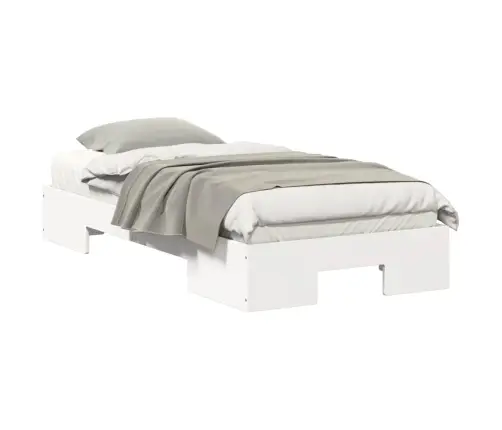 Põrandavoodiraam Ladustamisega Valge 90 X 190 Cm Männipuit