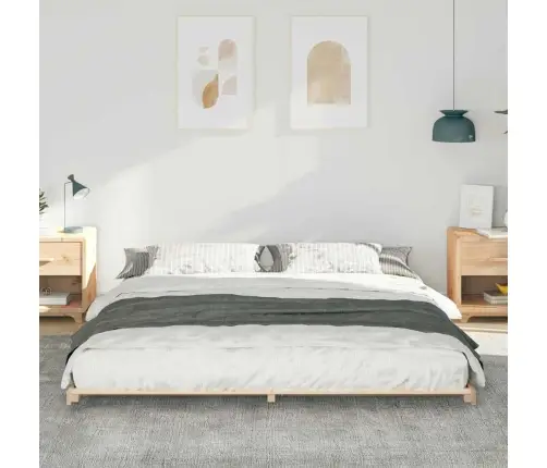 Põrandavoodiraam Pruun 200 X 200 Cm Männipuit