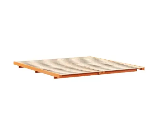 Grīdas Gultas Rāmis Vaska Brūna 200 X 200 Cm Priedes Masīvkoks Vidaxl