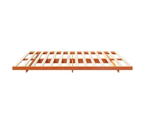 Grīdas Gultas Rāmis Vaska Brūna 200 X 200 Cm Priedes Masīvkoks Vidaxl