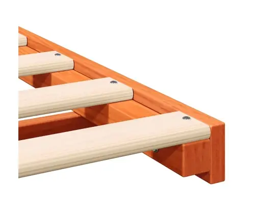 Grindų Lovos Rėmas Vaško Ruda 180 X 200 Cm Pušies Masyvas