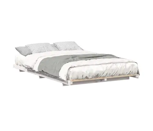 Grīdas Gultas Rāmis Balts 120 X 200 Cm Priedes Masīvkoks Vidaxl