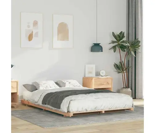 Põrandavoodiraam Pruun 120 X190 Cm Männipuit