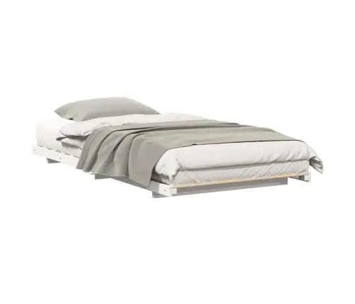 Grindų Lovos Rėmas Balta 80 X 210 Cm Pušies Masyvas