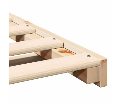 Grindų Lovos Rėmas Ruda 100 X 210 Cm Pušies Masyvas