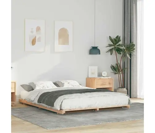 Põrandavoodiraam Pruun 160 X 210 Cm Männipuit