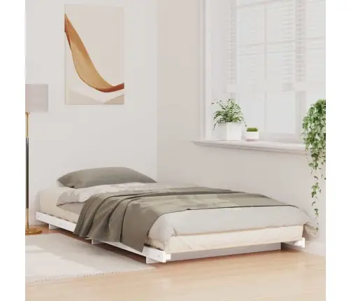 Grindų Lovos Rėmas Balta 80 X 220 Cm Pušies Masyvas