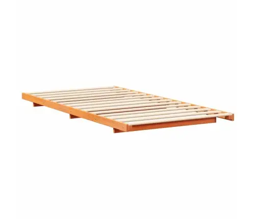 Grindų Lovos Rėmas Vaško Ruda 90 X 220 Cm Pušies Masyvas Grindų Lovos Rėmas Vaško Ruda 90 X 220 Cm Pušies Masyvas