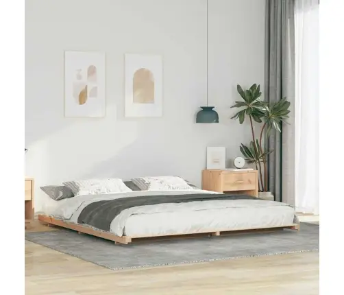 Põrandavoodiraam Pruun 200 X 220 Cm Männipuit