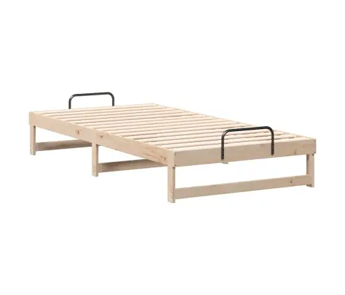 Gultas Rāmis Ar Pārvadāšanas Rokturiem Brūna 100 X 200 Cm Vidaxl