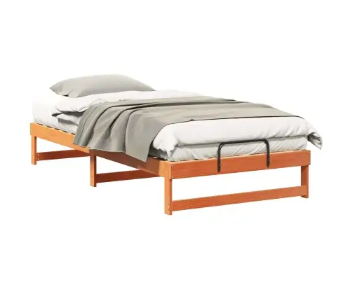 Gultas Rāmis Ar Pārvadāšanas Rokturiem Brūna 100 X 200 Cm Vidaxl