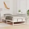 Lovos Rėmas Balta 90 X 200 Cm Kietos Pušies Mediena