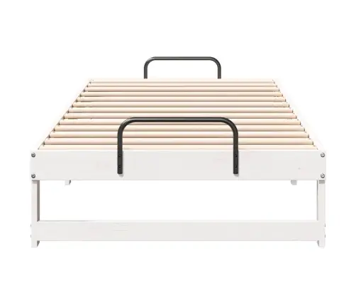 Lovos Rėmas Balta 90 X 200 Cm Kietos Pušies Mediena