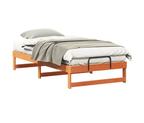 Gultas Rāmis Ar Pārvadāšanas Rokturiem Brūna 90 X 200 Cm Vidaxl