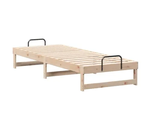 Voodi Raam Pruun 80 X 200 Cm Tahke Mänd