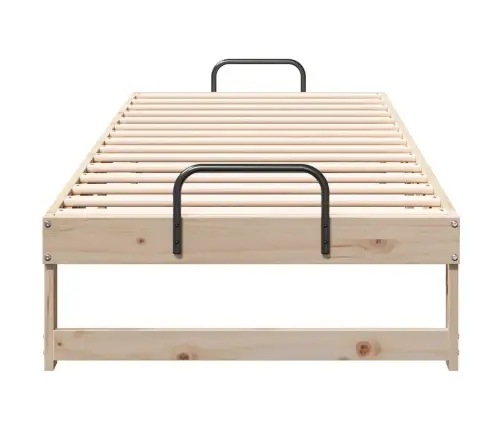 Voodi Raam Pruun 80 X 200 Cm Tahke Mänd