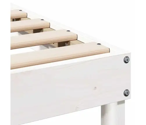 Gultas Rāmis Ar Pārvadāšanas Rokturiem Balts 80 X 200 Cm Vidaxl