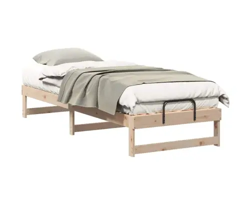 Gultas Rāmis Ar Pārvadāšanas Rokturiem Brūna 90 X 210 Cm Vidaxl