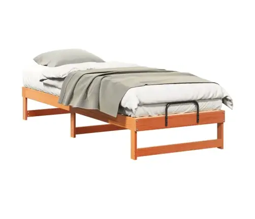 Gultas Rāmis Ar Pārvadāšanas Rokturiem Brūna 90 X 210 Cm Vidaxl