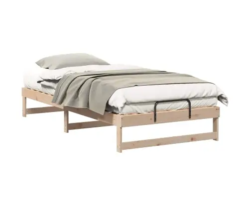 Gultas Rāmis Ar Pārvadāšanas Rokturiem Brūna 100 X 210 Cm Vidaxl