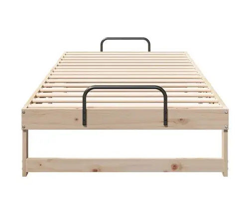 Voodi Raam Pruun 90 X 220 Cm Tahke Mänd