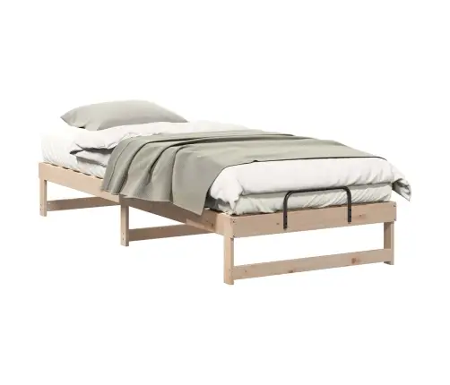 Gultas Rāmis Ar Pārvadāšanas Rokturiem Brūna 100 X 220 Cm Vidaxl