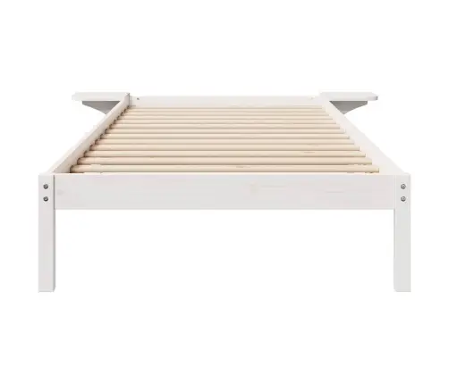 Gultas Rāmja Komplekts Ar Sānu Galdiem Balts 90 X 210 Cm Vidaxl