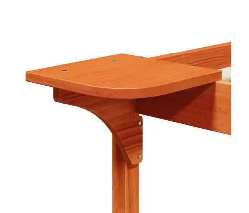 Gultas Rāmja Komplekts Ar Sānu Galdiem Vaks Brūns 90 X 210 Cm Vidaxl