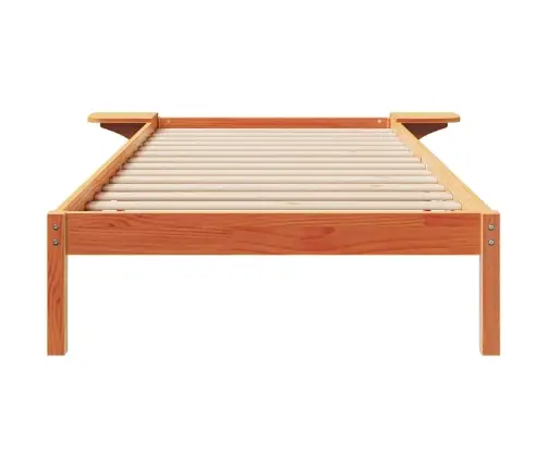 Gultas Rāmja Komplekts Ar Sānu Galdiem Vaks Brūns 90 X 210 Cm Vidaxl