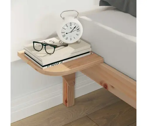 Lovos Rėmas Su Šoninėmis Stalelėmis Natūrali 160 X 210 Cm