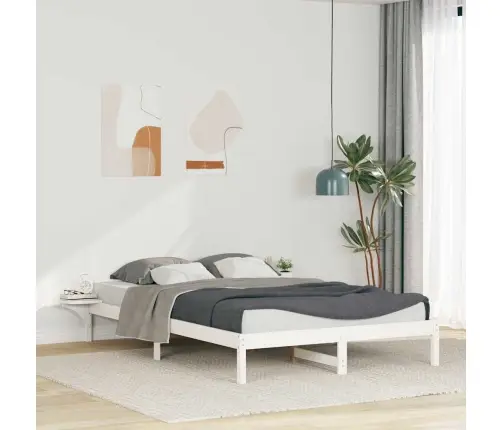 Gultas Rāmja Komplekts Ar Sānu Galdiem Balts 160 X 210 Cm Vidaxl