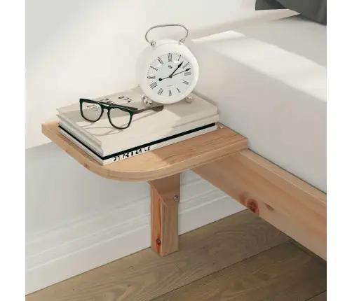 Gultas Rāmja Komplekts Ar Sānu Galdiem Dabiska 180 X 210 Cm Vidaxl