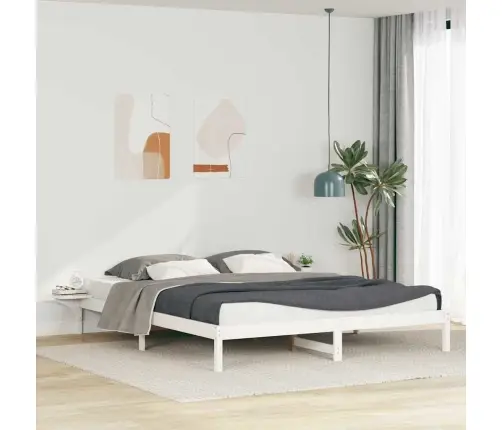 Lovos Rėmas Su Šoninėmis Stalelėmis Balta 200 X 210 Cm