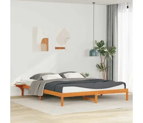 Lovos Rėmas Su Šoninėmis Stalelėmis Vaško Ruda 200 X 210 Cm